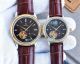 Replica Omega Silver Dial Gold Bezel Multifunction Couple Leather Watch (4)_th.jpg